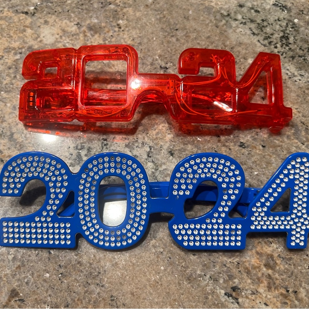 2024 Party Glasses - Red and Blue